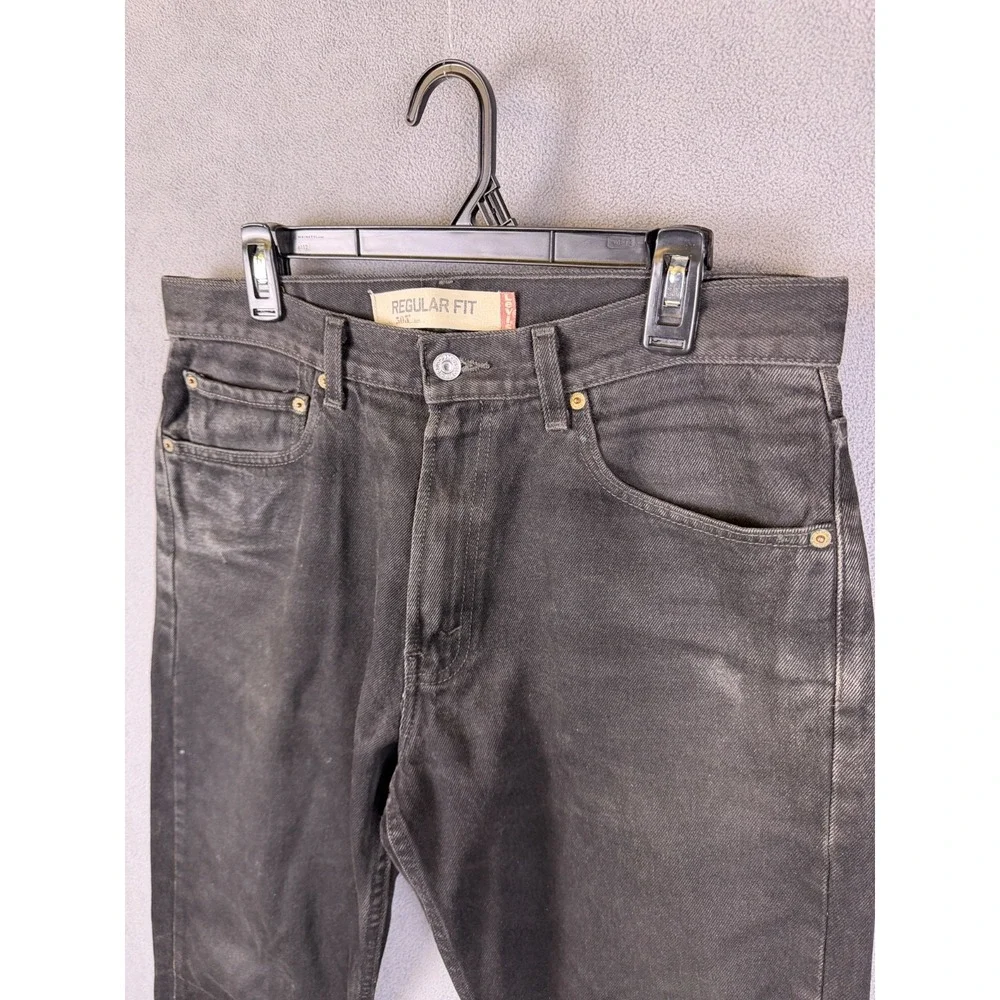Levi's 505‎ Men's Jeans Black Denim Regular Fit Size 34x30 Made in Mexico